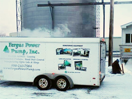 Steaming and jetting trailer